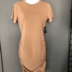 Express Silky smooth ruched t shirt dress